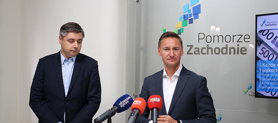 Fot. Archiwum Biura Prasowego. Konferencja prasowa dotycząca rozliczenia Regionalnego Programu Operacyjnego Województwa Zachodniopomorskiego na lata 2007-2013. 